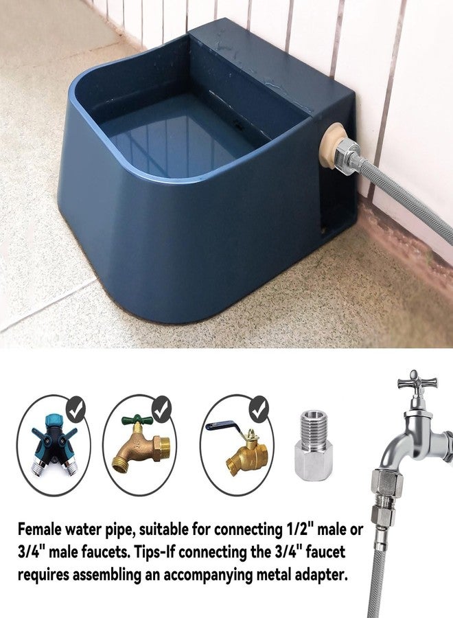 NAMSAN Automatic Dog Water Dispenser with Float Valve, 3/4'' Anti-Bite Metal Pipe, Outdoor Automatic Water Dispenser for Cats Chicken Animals, Goat Waterer, Livestock Water Trough - Image 3